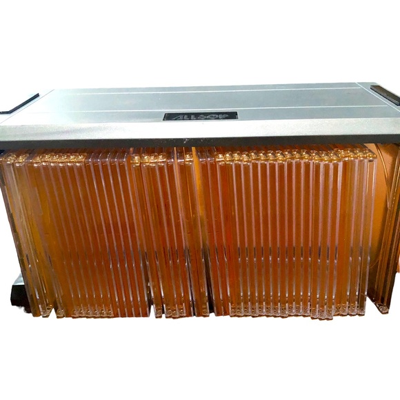 ALLSOP CD Storage 43 plastic disc cases gold jewel tone gray heavy plastic case - Picture 2 of 4